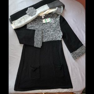 STYLE & CO acrylic, nylon, & wool Sweater w/ matching removable Scarf